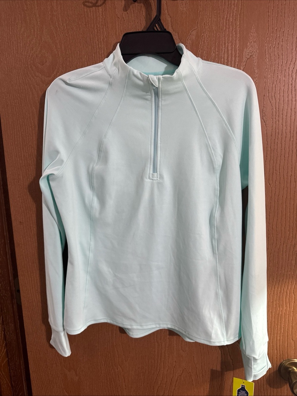 NEW Vively Mint Green Quarter Zip Athletic Top Recycled Polyester Size Large